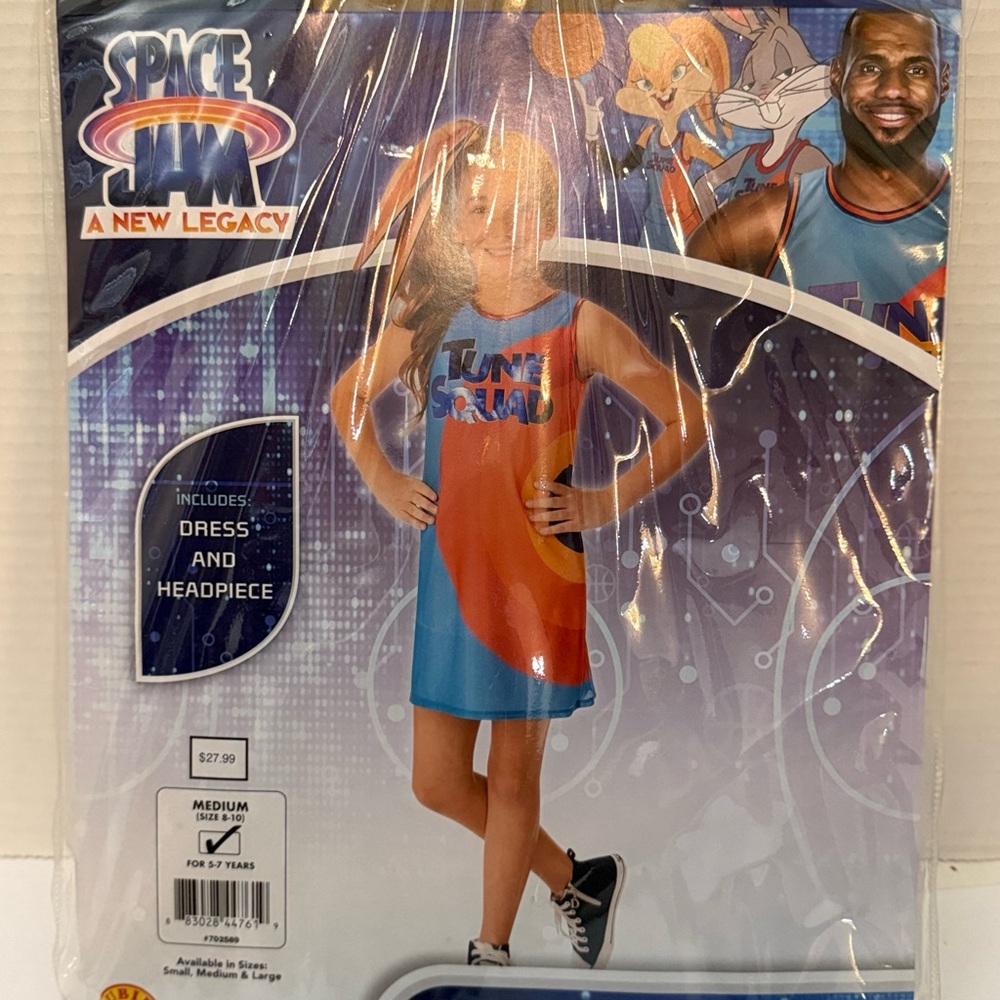 Space Jam Tune Squad Dress and Headpiece Costme size Medium